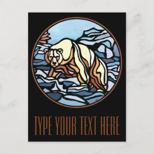 Postales de arte de oso nativo de postal de oso po