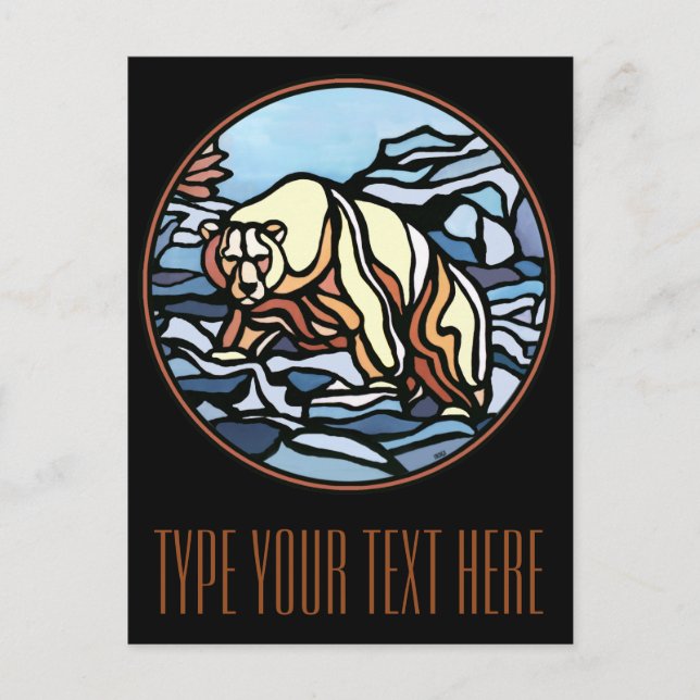Postales de arte de oso nativo de postal de oso po (Anverso)