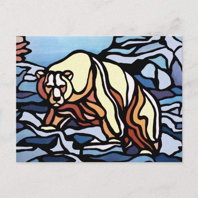 Postales de arte de oso nativo de postal de oso po (Anverso)