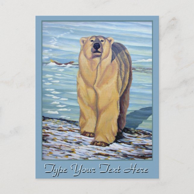 Postales de arte de oso polar con tarjeta postal (Anverso)