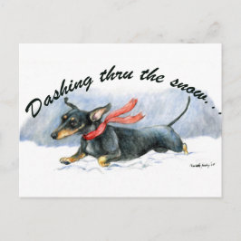 Postales de arte de perro de Dachshund