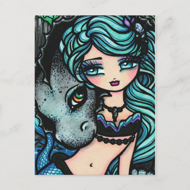 Postales de arte de Sasha & Jett Mermaid Fantasy D (Anverso)