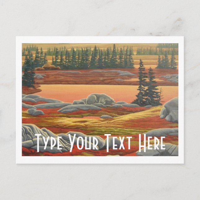 Postales de arte del oso polar de otoño (Anverso)