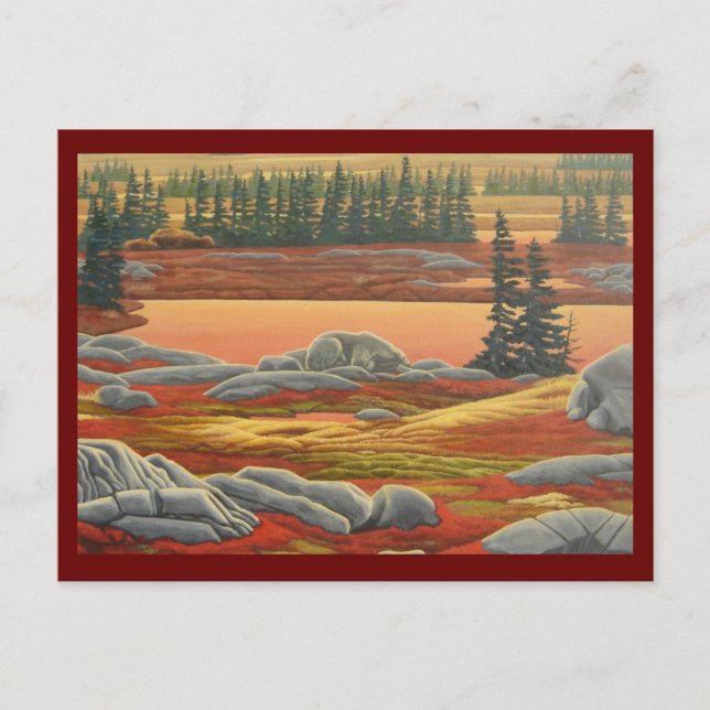 Postales de arte del oso polar de otoño (Anverso)