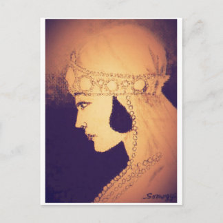 Postales de arte original - Amber de novia/vintage