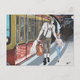 Postales de arte para el viaje en tren del Elf de 