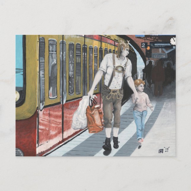 Postales de arte para el viaje en tren del Elf de  (Anverso)