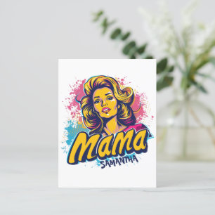 Postales de arte pop retro mamá personalizado (14)