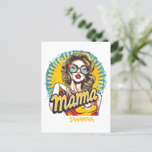 Postales de arte pop retro mamá personalizado (17)