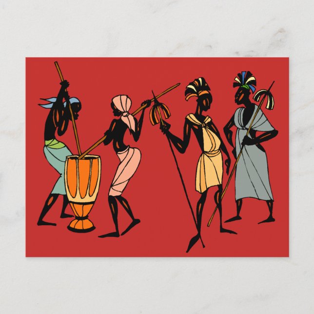 Postales de arte tribal de África (Anverso)