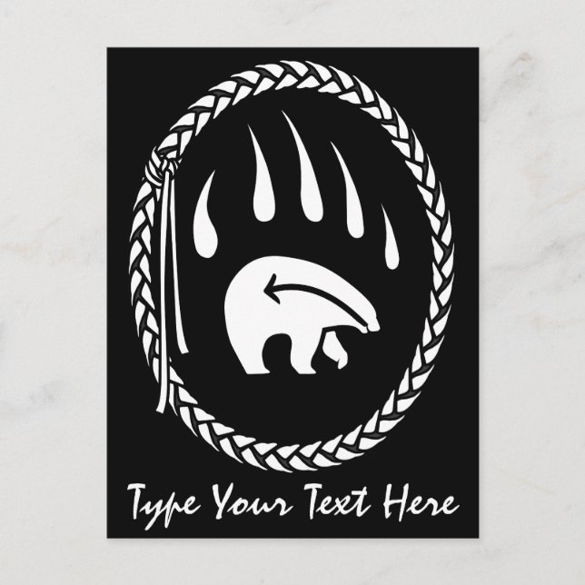 Postales de arte tribal para Personalizado de oso  (Anverso)