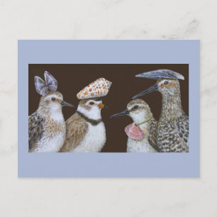 Postales de aves cortas de fiesta