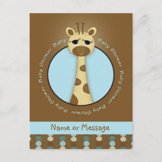 Postales de Baby Shower Giraffe