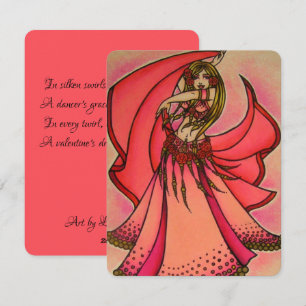 Postales de bailarina de San Valentín Belly