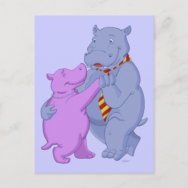 Postales de baile Hippo Tango (Anverso)