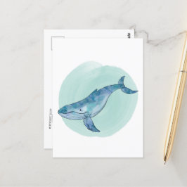 Postales de ballena acuarela