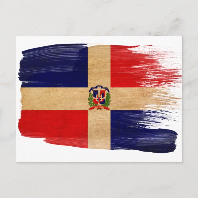 Postales de bandera de República Dominicana (Anverso)