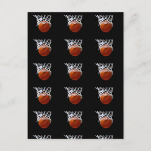 Postales de básquetbol con estilo de arte pop