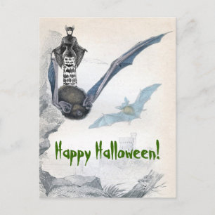 Postales de Bat Lady Happy Halloween