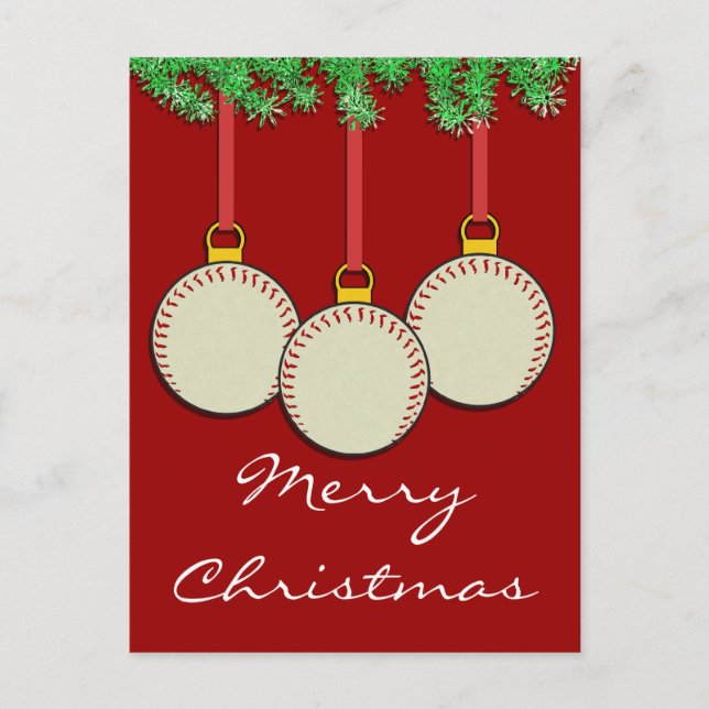 Postales de béisbol para navidades (Anverso)