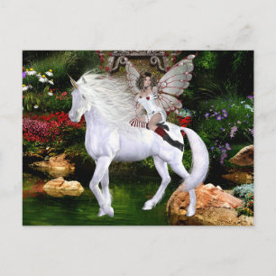Postales de belleza blanca de Unicornio