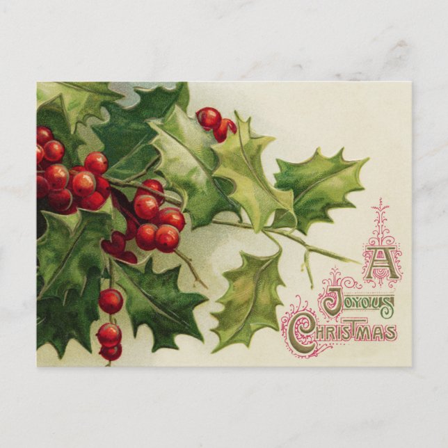 Postales de berry de navidad vintage (Anverso)