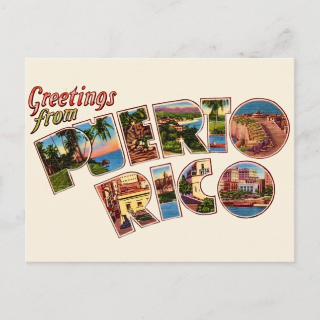 Postales de bienvenida de Puerto Rico (Anverso)