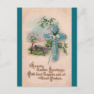 Postales de Blue Flower Cross Easter