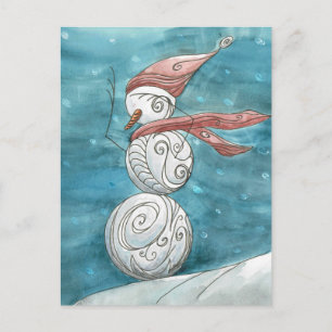 Postales de Blustery Snowman