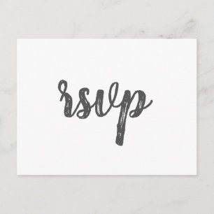 Postales de boda gris simple para rsvp