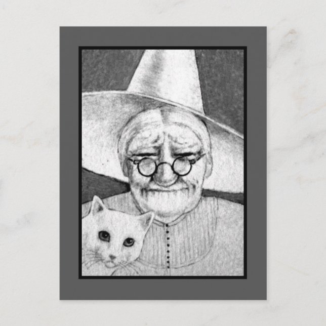 Postales de bruja de Halloween (Anverso)