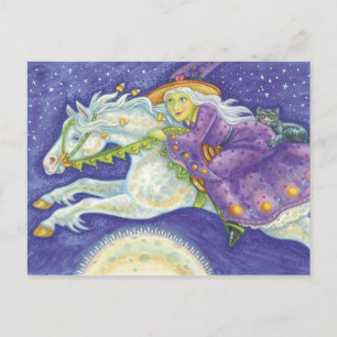 Postales de bruja de Halloween