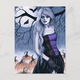 Postales de bruja de Halloween