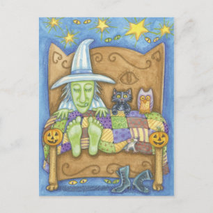 Postales de bruja de Halloween