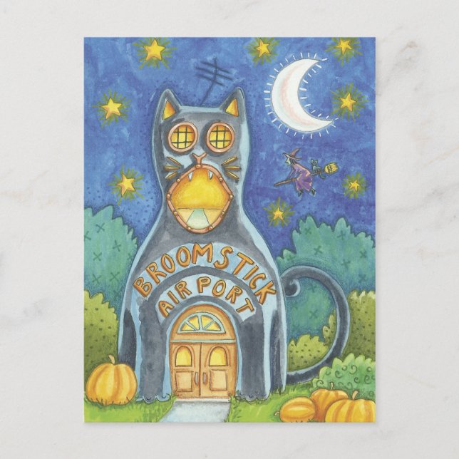 Postales de bruja de Halloween (Anverso)