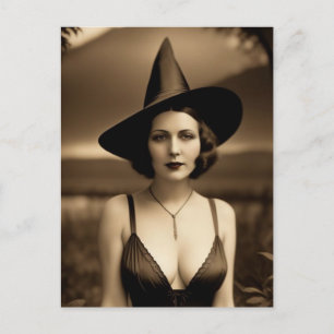 Postales de bruja de Halloween obsesionadas