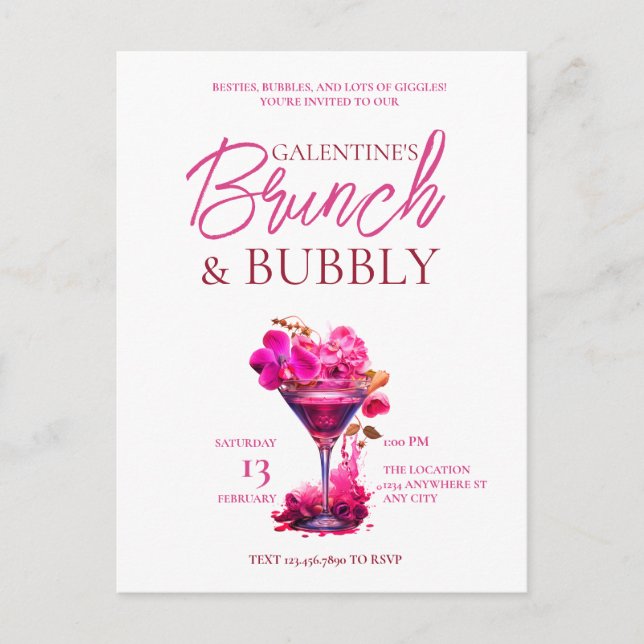 Postales de brunch y bullicio de Galentine (Anverso)