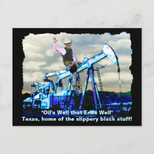 Postales de "BUSH OIL" de Goerge W Bush para pozos