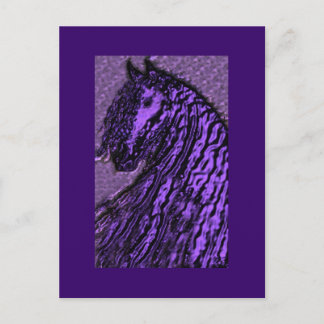 Postales de caballo morado