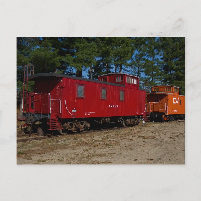 Postales de Caboose Rojo y Naranja (Anverso)