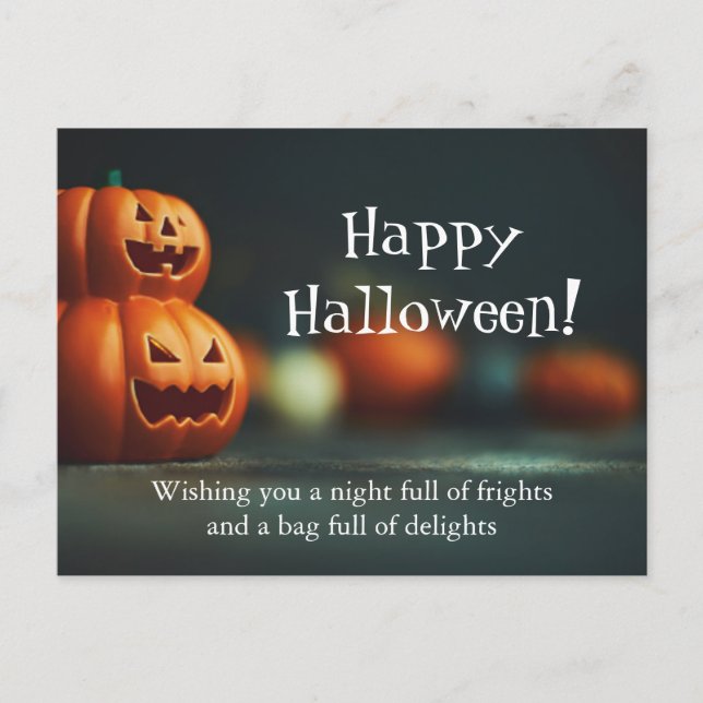 Postales de calabaza de Halloween (Anverso)