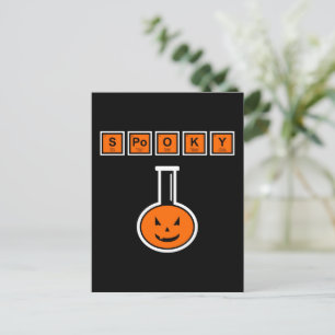 Postales de calabaza espeluznante para la química