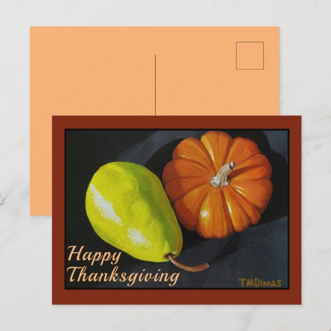 Postales de calabaza y peras (Anverso / Reverso)