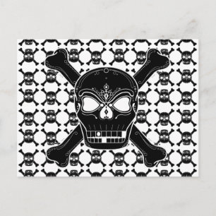 Postales De Calavera Y Hueso Cruzado