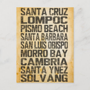 Postales de California Central Coast