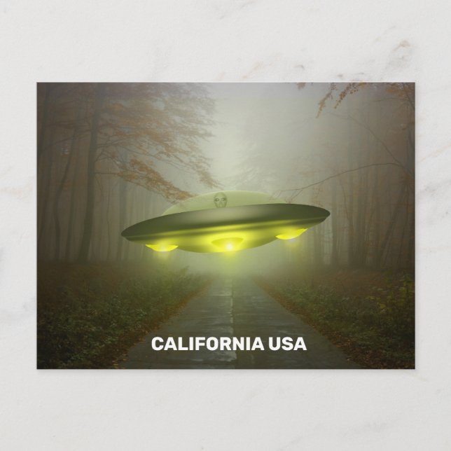 Postales de CALIFORNIA SPACESHIP UFO ART (Anverso)