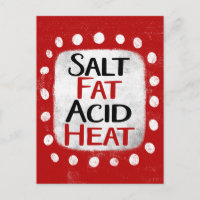 Postales de calor de ácidos grasos de sal