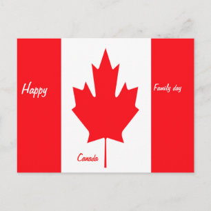 Postales de canadá del día de la familia feliz