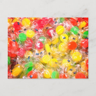 Postales de caramelos duros