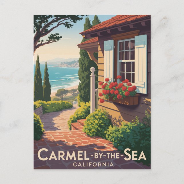 Postales de Carmel-by-the-Sea California (Anverso)